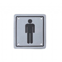 SS304 male Washroom Door Sign Plate with Modern Design-