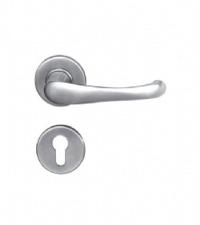 Stainless Steel Designer Cast Lever Handle on Rose for Metal Doors -SBLH005