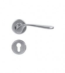 Stainless Steel Cast Solid Lever Handle on Rose for Office Doors-SBLH009