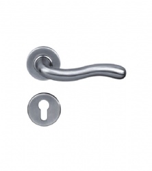 Grade 304 Tube Fire Rated Lever Door Handle for Internal Steel Door with EN1906-SBLH017