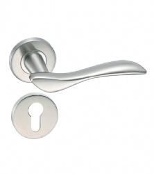 Antirust twisty solid lever handle without key for External Door-SBLH022