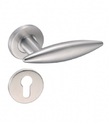 SUS304 Casting Internal Lever Door Handle on Rose for Fire-Rated Doors-SBLH039