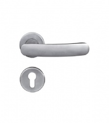 Grade 304 Designer Solid Lever Handle on Rose for Hollow Metal Doors-SBLH045