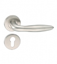 SS316 Internal Chrome Lever Door Handle Hollow Welding for Hotel Single Door-SBLH051