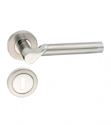 Stainless Steel 316 Grade Polish Cast Solid Lever Handle Door Furniture for Outside Doors-SBLH064