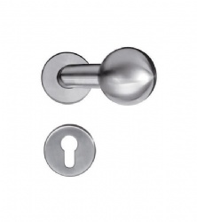 Stainless Steel 304 Mitred Ball Brushed Nickel Door Knob for Single Office Door-SBLH068