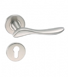 Commercial Stainless Steel Cast Solid Lever Handle on Rose for Office Doors -SBLH070