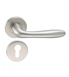 SS316 Internal Chrome Lever Door Handle Hollow Welding for Hotel Single Door-SBLH071