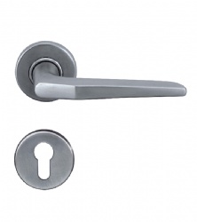 SUS304 Designer Lever Handle on Rose for Hollow Metal Doors with PVD-SBLH073