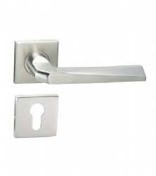 Stainless Steel 304 Interior Designer Solid Lever Handle for Hollow Metal Doors-SBLH078