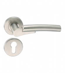 Antirust Investment Cast Solid Stainless Steel Lever on Rose for Wood Doors-SBLH081