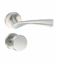 Stainless steel bent solid lever handle for Roommate Door-SBLH092