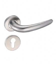 Designer Solid Lever Handle on Rose Concealed Fix for Commercial Doors-SBLH099