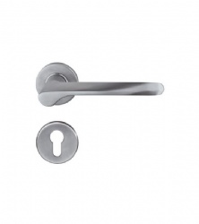 ssS304 beautiful crank solid lever handle for Entrance Door-SBLH107