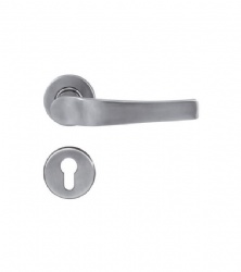 Stainless Steel Die-Casting Lever Handle on Rose for Hotel Doors-SBLH113