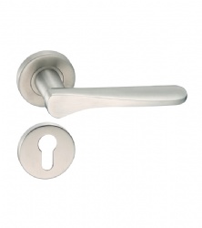 Stainless Steel 304 Interior Designer Solid Lever Handle for Hollow Metal Doors-SBLH126