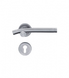 Stainless steel modern crank solid lever door handle for Commercial Door-SBLH131