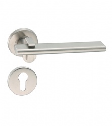 Grade 304 Solid Front Lever Door Handles for Fire Doors-SBLH135