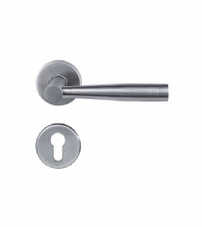 Designer Solid Lever Handle on Rose for Commercial Doors-SBLH140