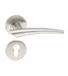 Cast Solid Stainless Steel Lever Handle for External Doors-SBLH157