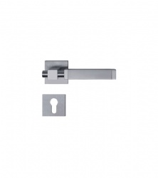 SUS304 new square solid handle with square rose for Commercial Door-SBLH158